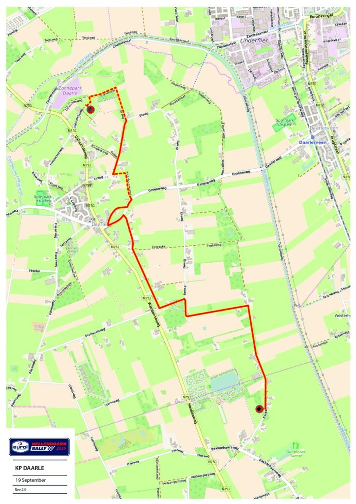 Kaart klassementsproef Daarle - Eurol Hellendoorn Rally 2026