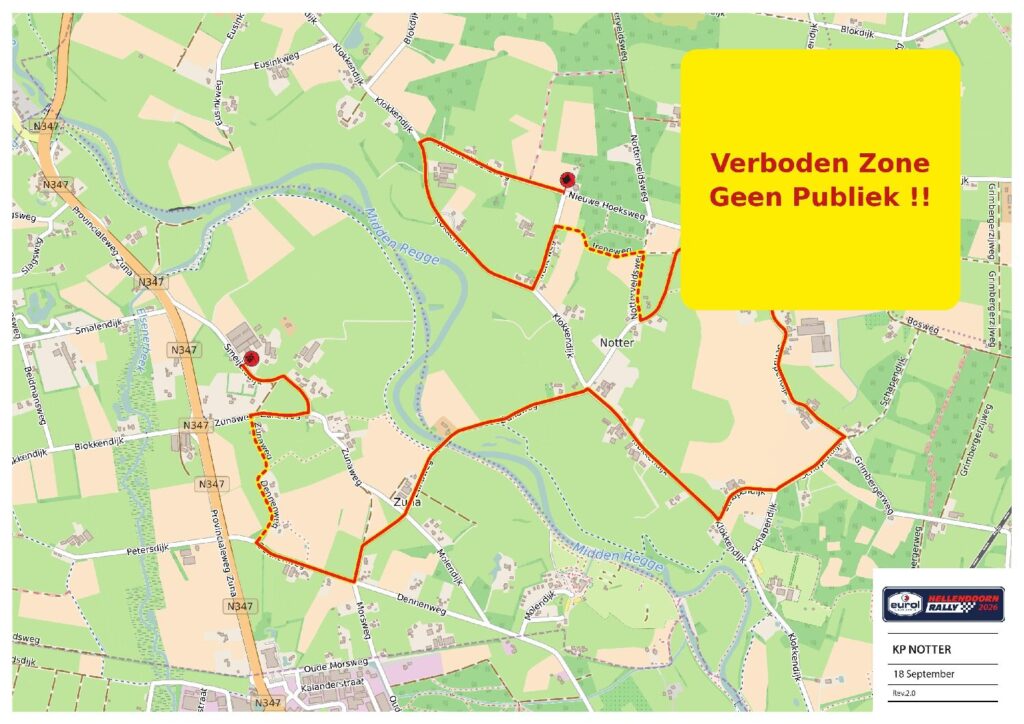 Kaart klassementsproef Notter - Eurol Hellendoorn Rally 2026